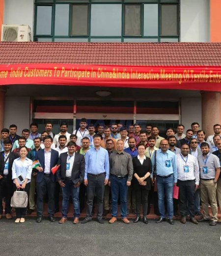 中印紡織交流（一） 牛了！30余家印度紡企中國考察，海佳把展會開到工廠里！